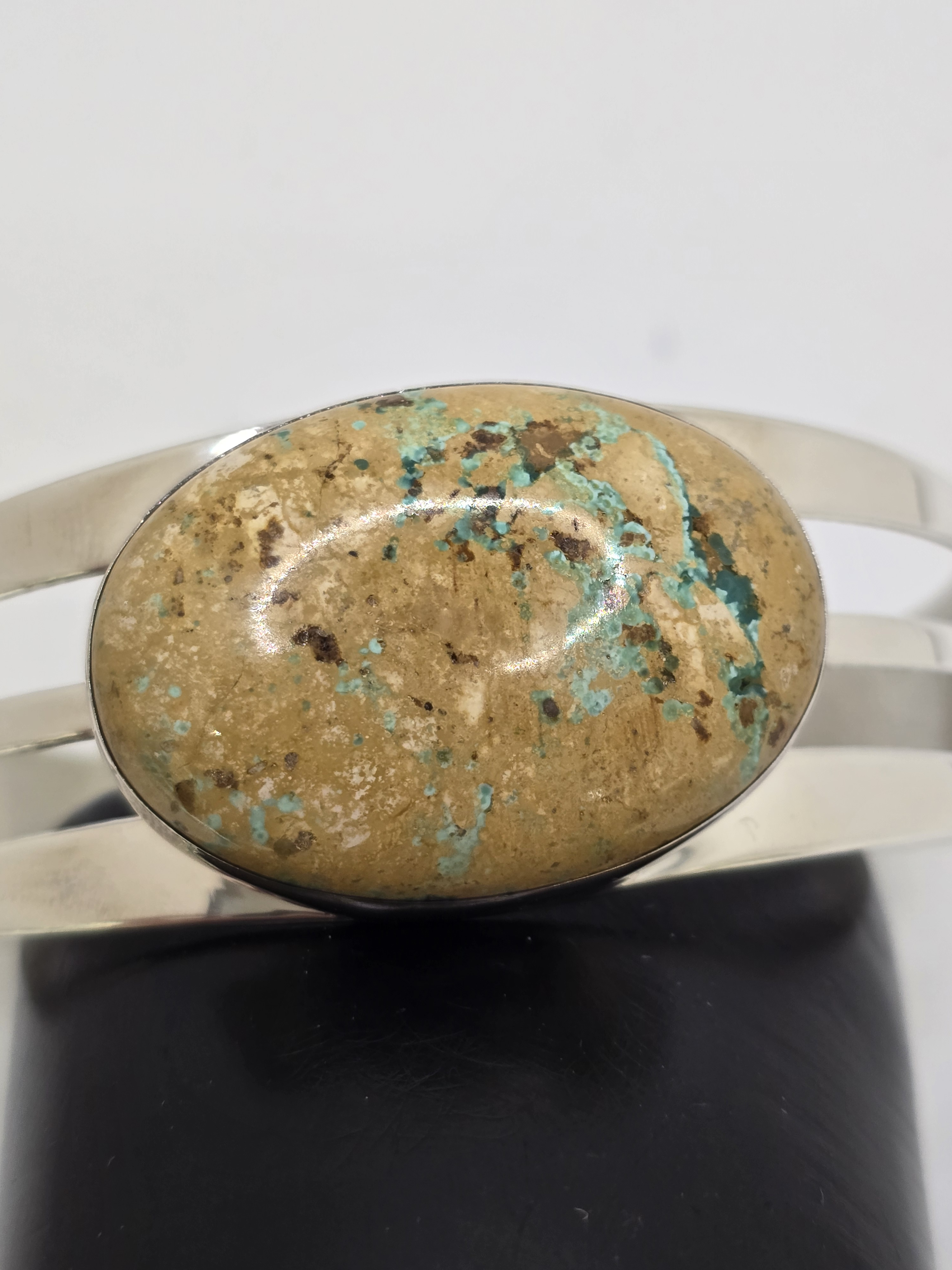 Jay King Sterling Silver New Red Skin Turquoise Split Design Cuff