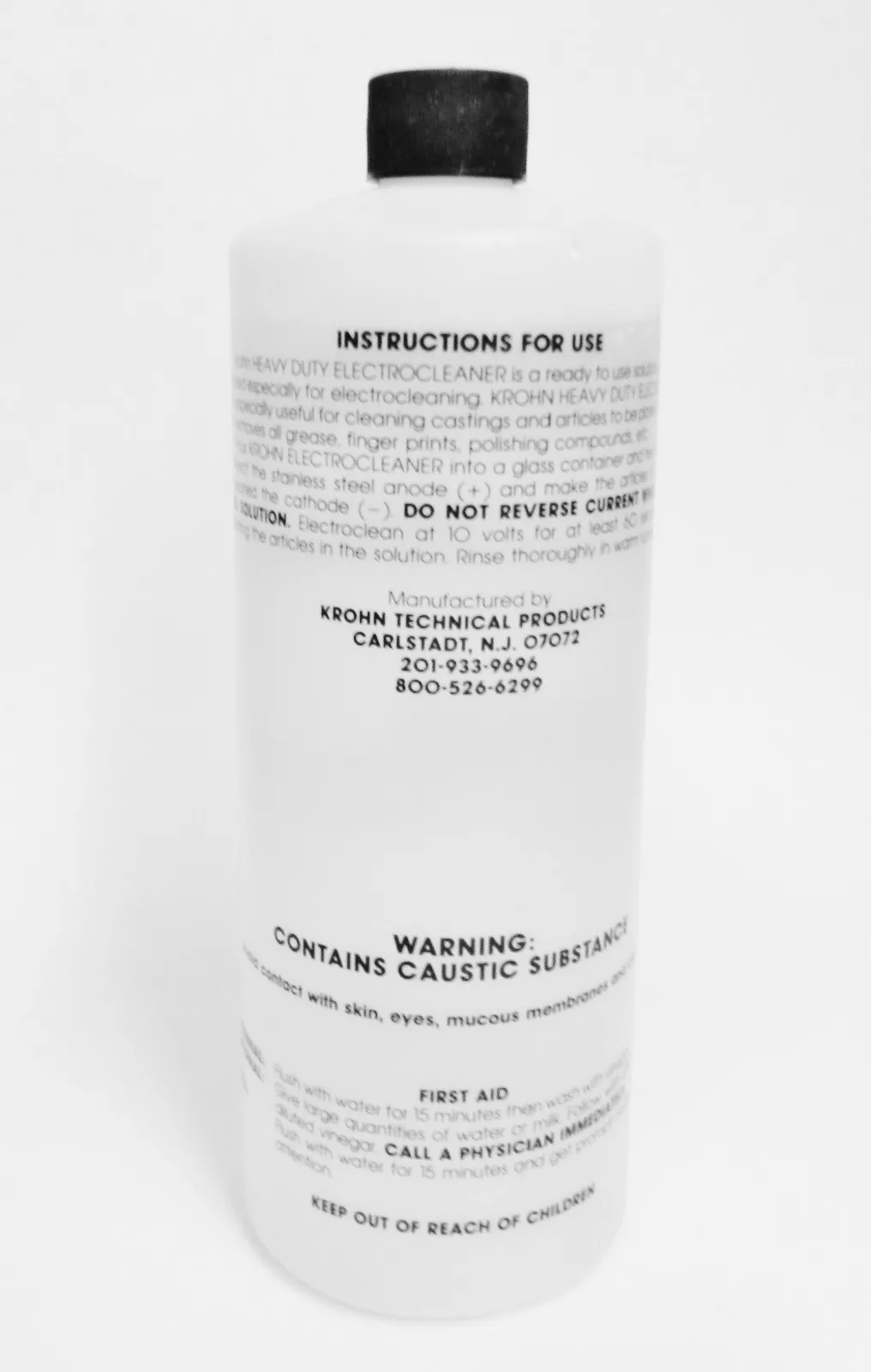 Krohn Heavy Duty Electrocleaner Plating Cleaning Solution One Quart Ready To Use