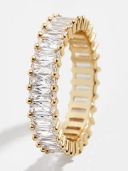 Baublebar Mini Aldia Baguette Cubic Zirconia Eternity Band Ring Size 7