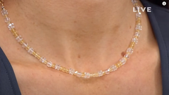 Collar de cuentas de cuarzo y labradorita "Diamante" de Herkimer Mines 