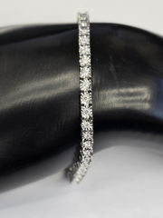Fire Light Sterling Silver Lab Grown Diamond 1ct Tennis Bracelet,  Average
