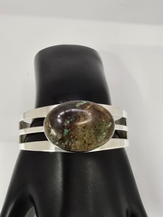 Jay King Sterling Silver New Red Skin Turquoise Split Design Cuff