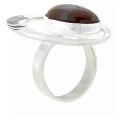 Jay King Sterling Silver Gallery Collection Desert Sunset Stone Ring. Size 6