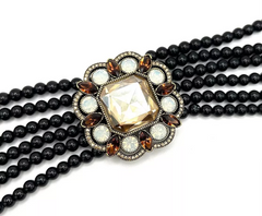 Collar de cuentas de varias vueltas "Elegant Know-How" de Heidi Daus. 40,6 cm + 10,16 cm
