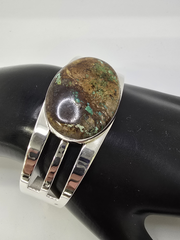 Jay King Sterling Silver New Red Skin Turquoise Split Design Cuff