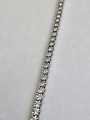 Fire Light Sterling Silver Lab Grown Diamond 1ct Tennis Bracelet,  Average