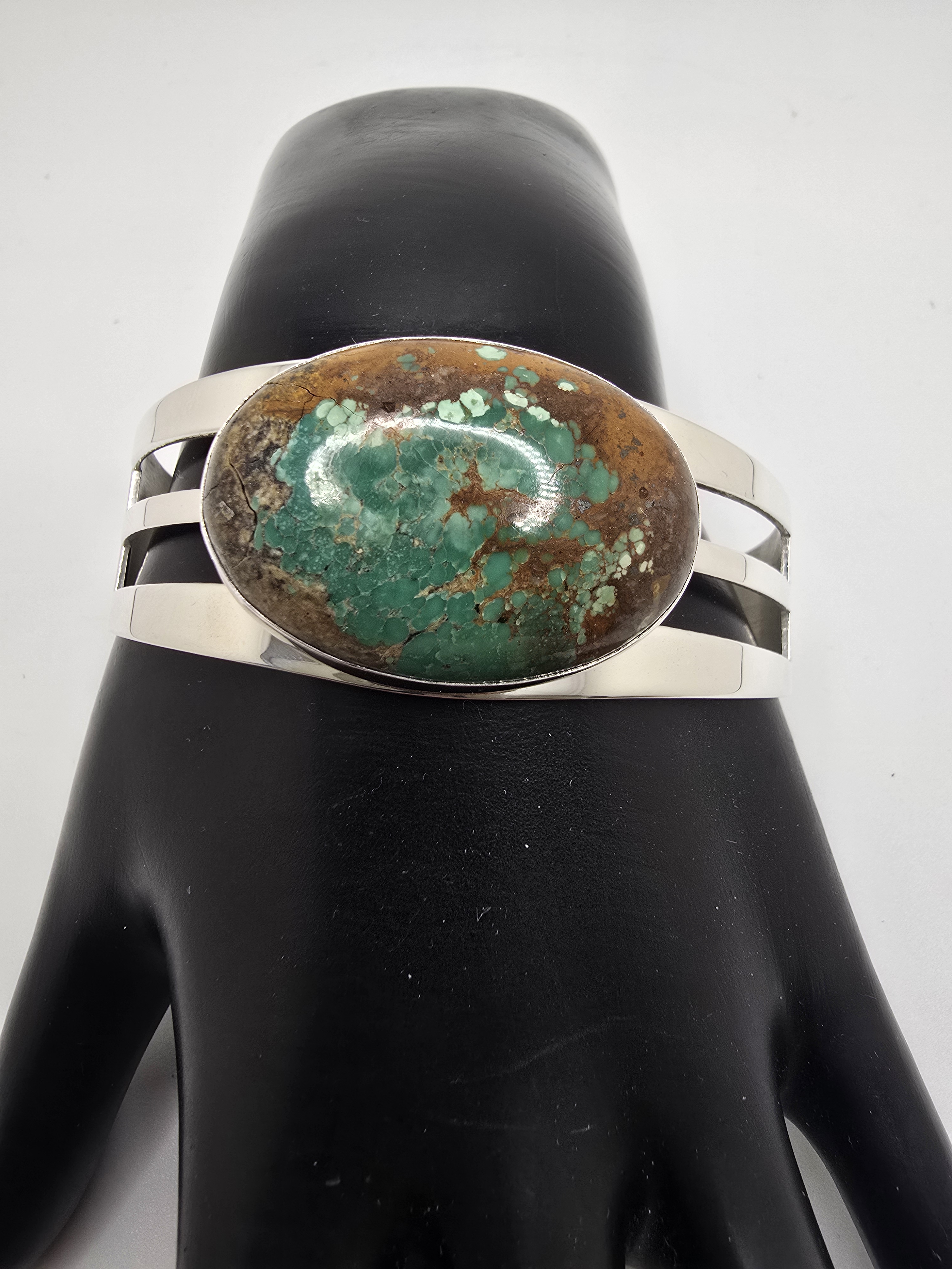 Jay King Sterling Silver New Red Skin Turquoise Split Design Cuff