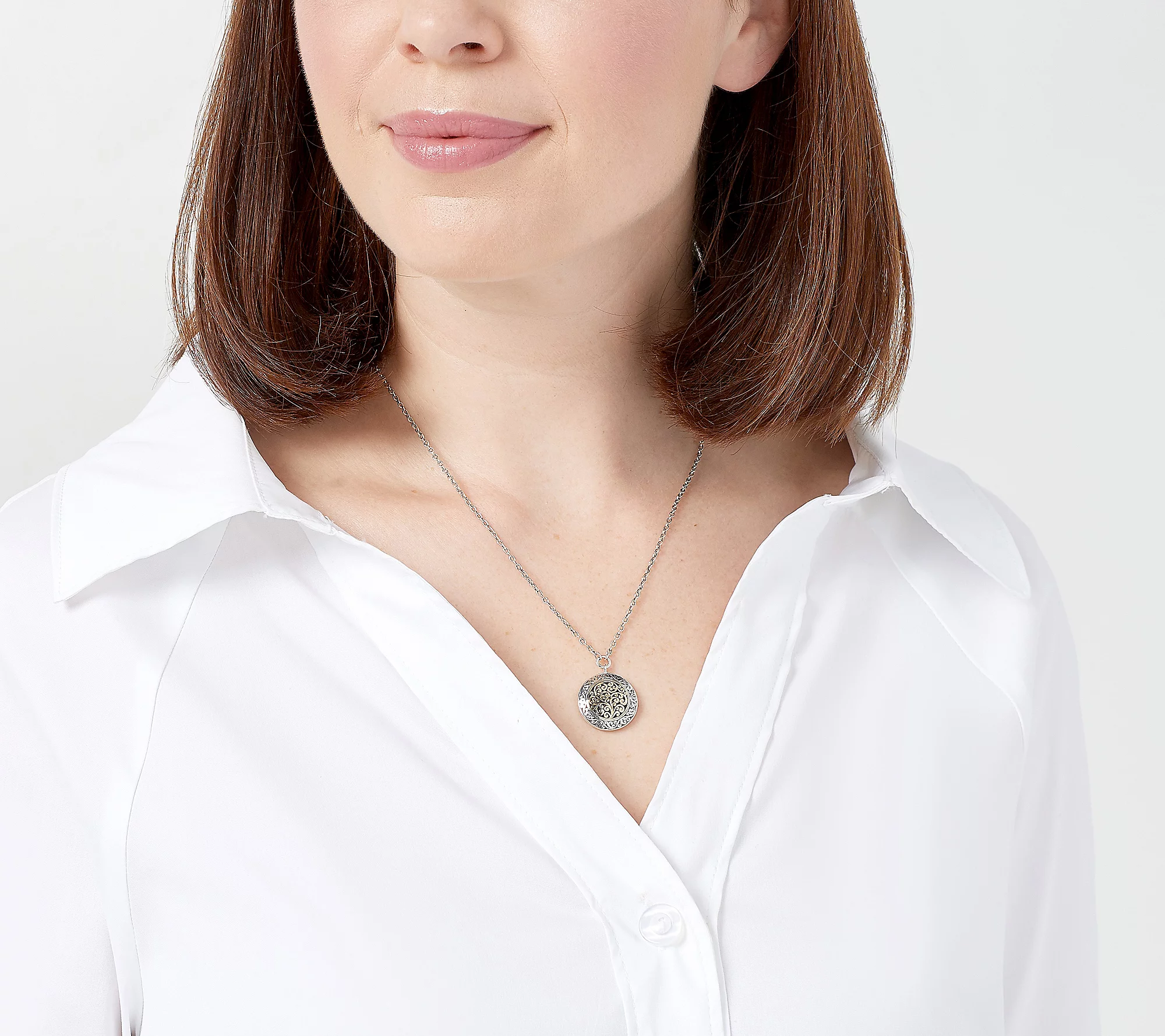 Lois Hill Sterling Silver & 18K Yellow Gold Accents Necklace. 18"