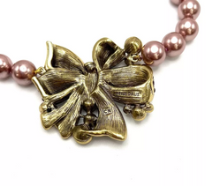 Collar de cuentas de cristal de perla morada "Ravishing Ribbon" de Heidi Daus, 43 cm + 10 cm