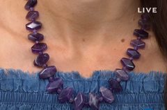 Collar de cuentas de amatista en plata esterlina de Jay King, 18'