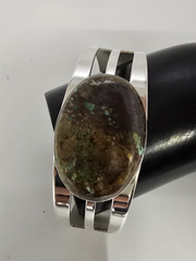Jay King Sterling Silver New Red Skin Turquoise Split Design Cuff