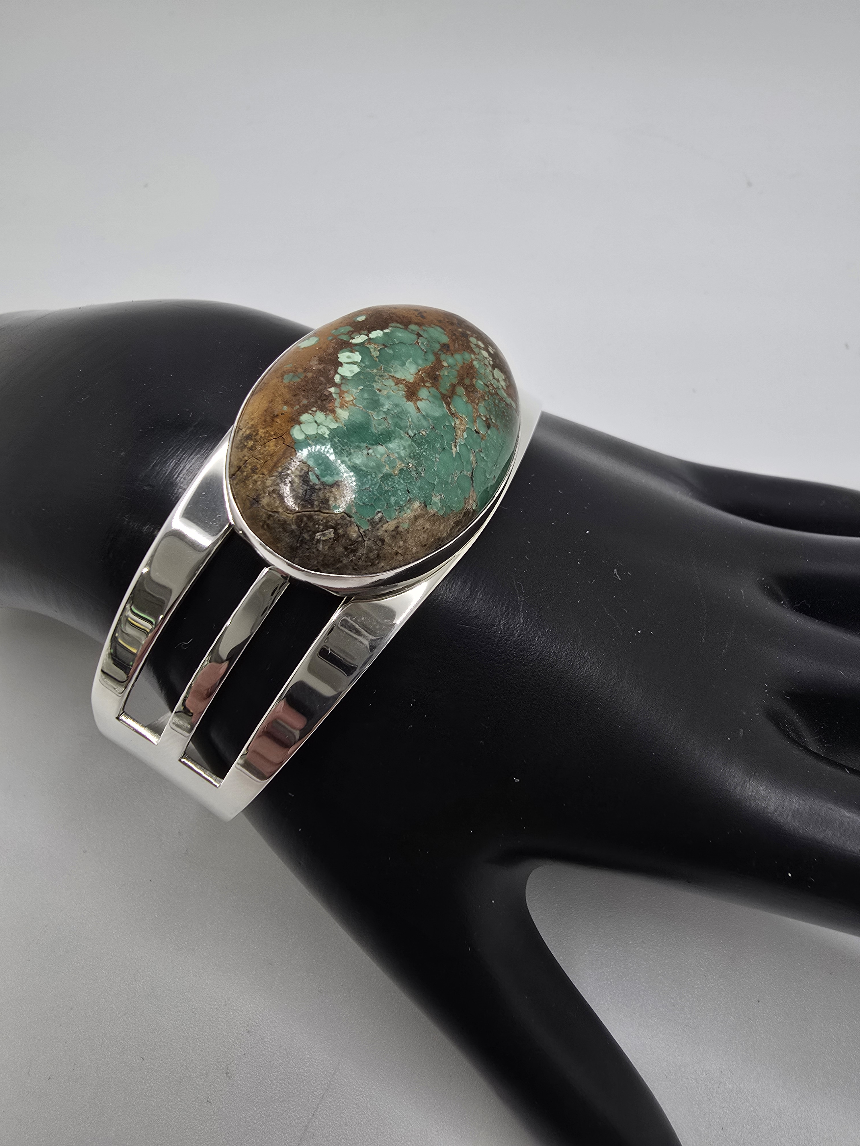 Jay King Sterling Silver New Red Skin Turquoise Split Design Cuff