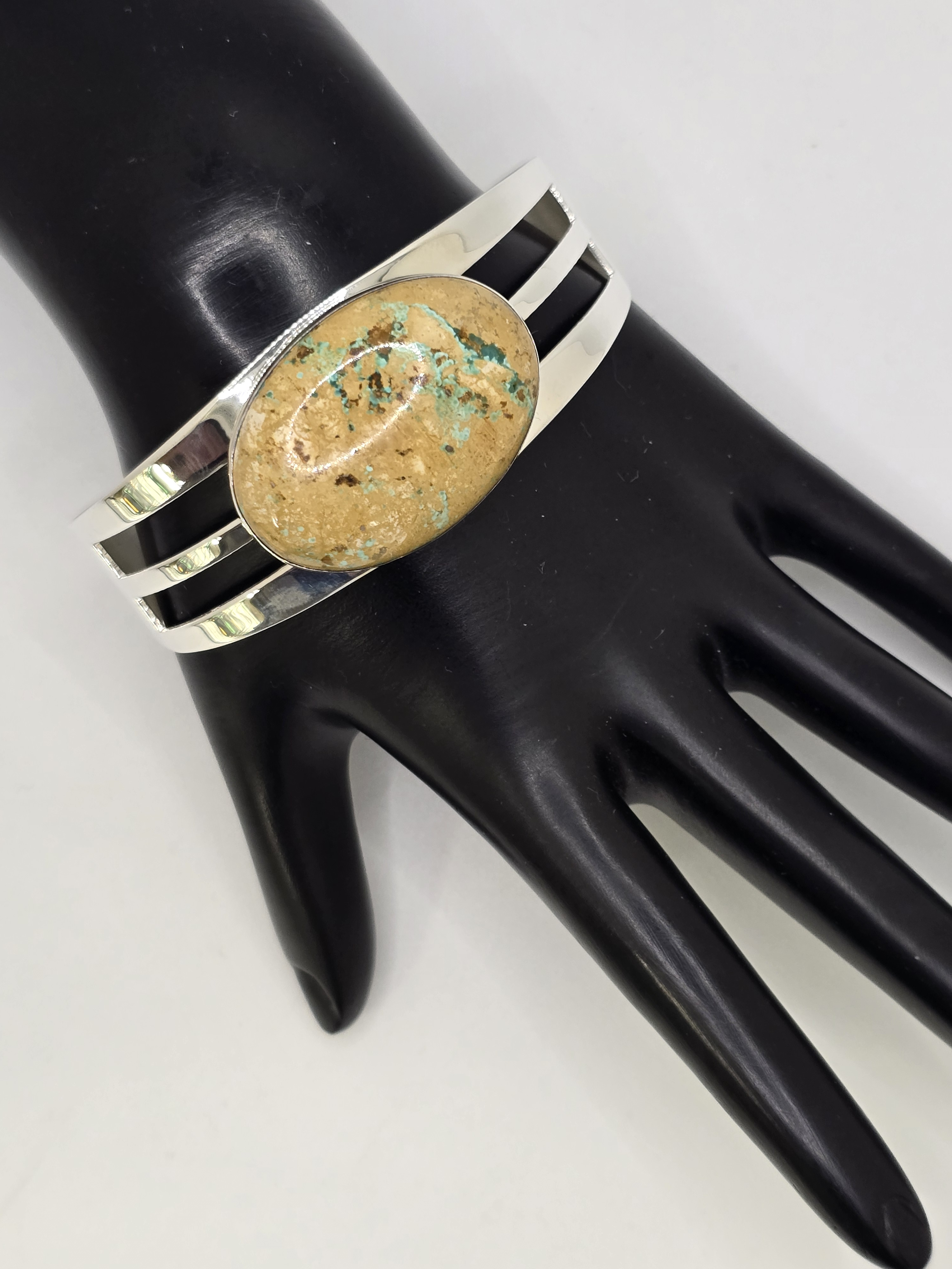Jay King Sterling Silver New Red Skin Turquoise Split Design Cuff