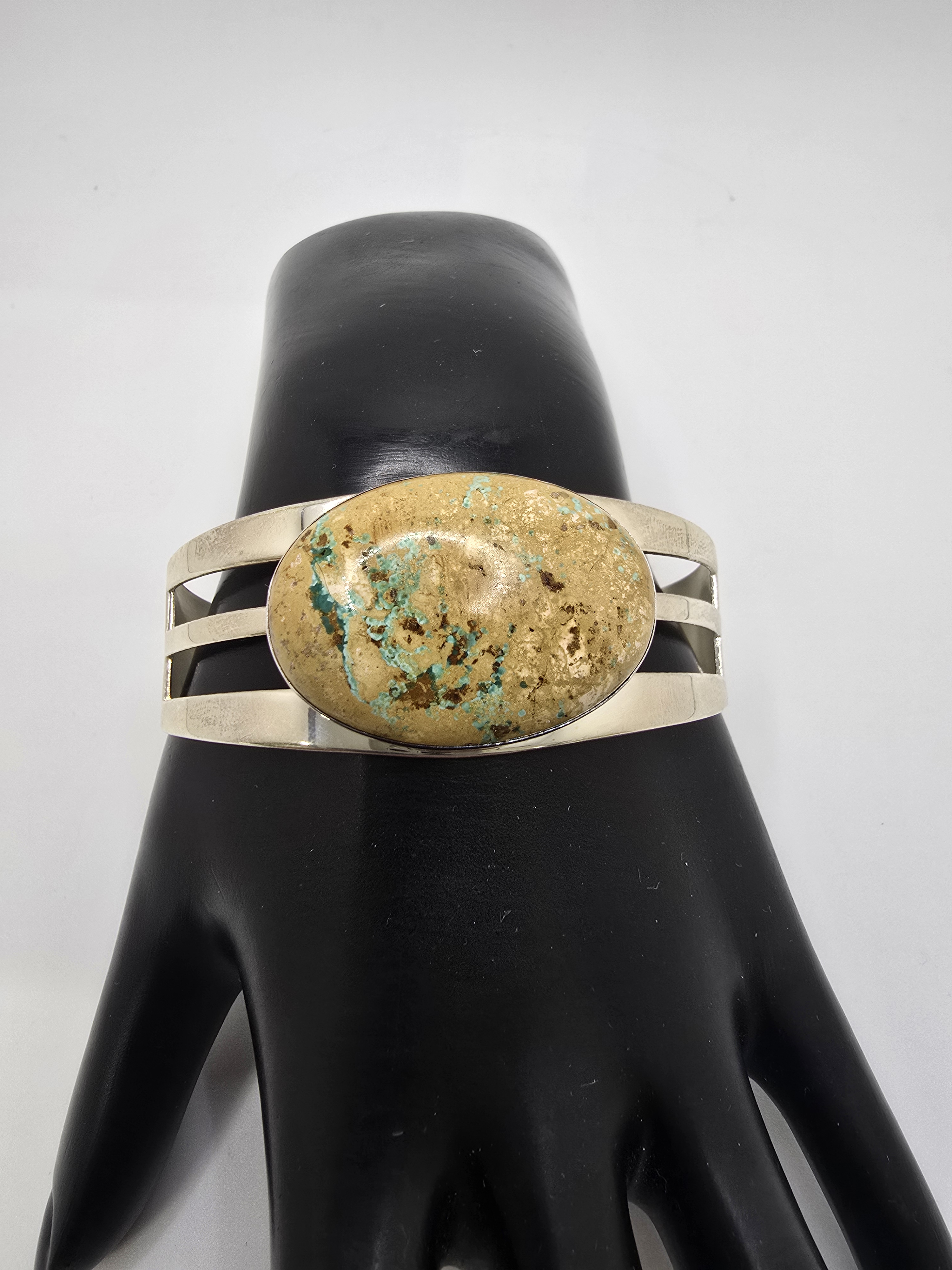 Jay King Sterling Silver New Red Skin Turquoise Split Design Cuff