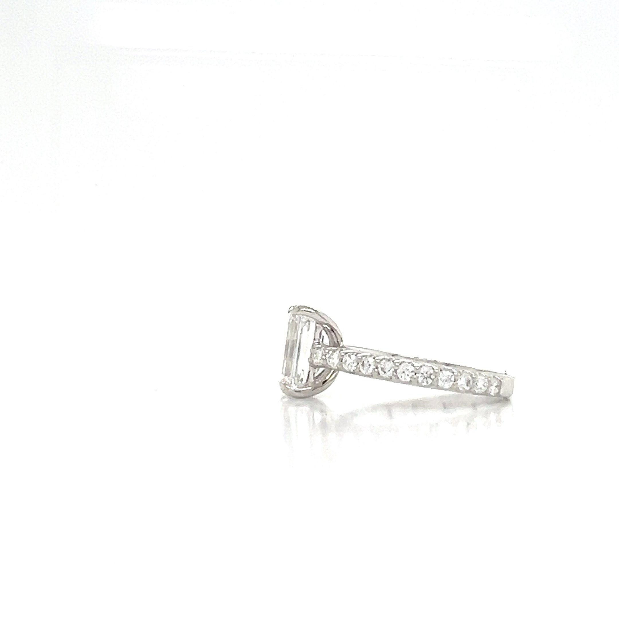 14KW 2.75cttw Lab-Grown Diamond Emerald Ring - 2.20ct F/VS1 IGI Certified