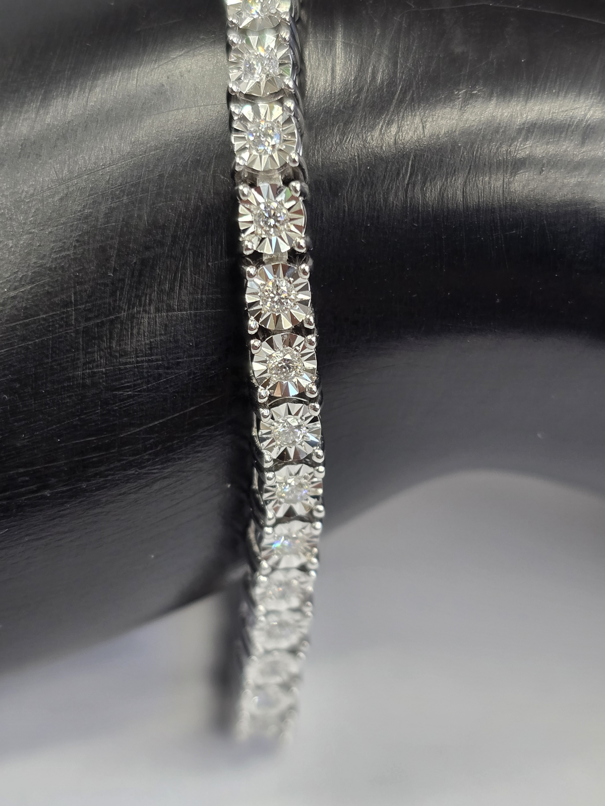 Fire Light Sterling Silver Lab Grown Diamond 1ct Tennis Bracelet,  Average