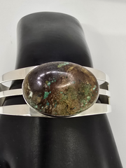 Jay King Sterling Silver New Red Skin Turquoise Split Design Cuff