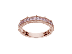 Judith Ripka 1.18ctw Pink Bella Luce Cz, Rosetone Sterling Silver Ring – Size 7