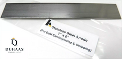 Ánodo de acero inoxidable de 6" x 1" para limpieza y galvanoplastia de oro, rectificador KROHN USA