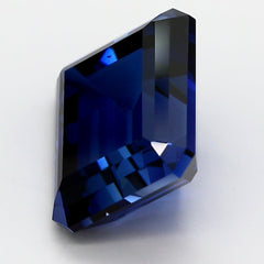 Lab Blue Sapphire Emerald Cut 10x8mm Lannyte Manmade