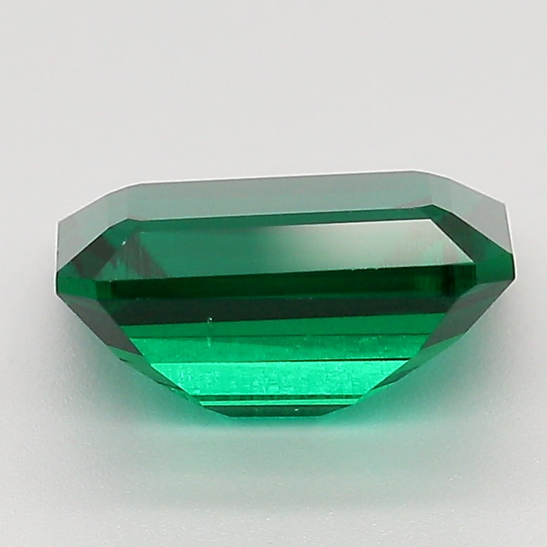 Lab Green Emerald 10x8mm Emerald Cut Lannyte Manmade