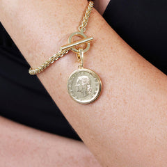 Bellezza Cristallino Bronze Cestina Bracelet w/ Enhancer Charm, 6-3/4"