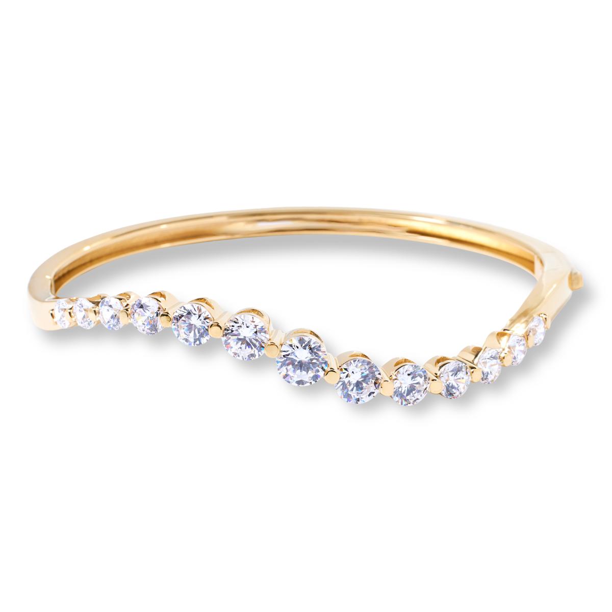 Radiance by Absolute Curve Design Bangle Bracelet, 7-1/4"