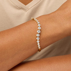 Radiance by Absolute Curve Design Bangle Bracelet, 7-1/4"