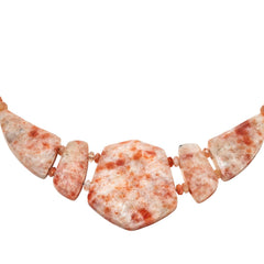 Jay King Sterling Silver Tanzanian Red Sunstone Necklace, 18"