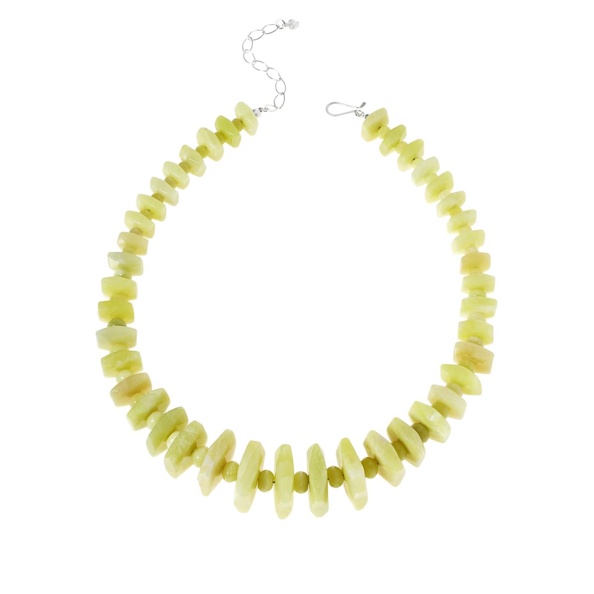 Jay King Sterling Silver Yellow Bauhinia Stone Necklace 19" .925