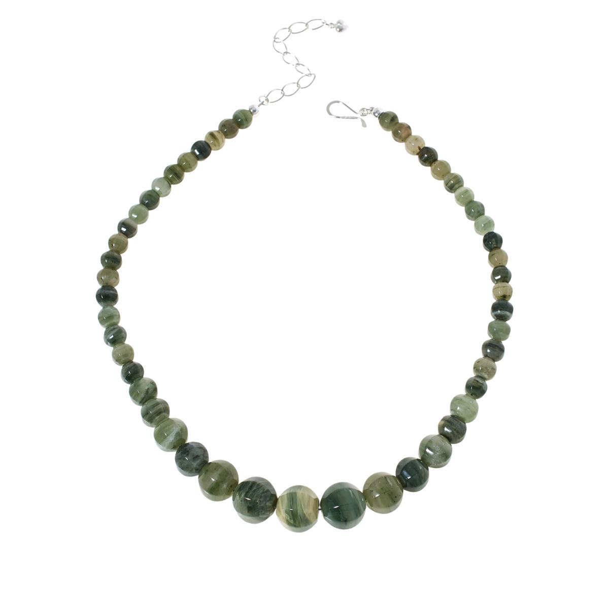 Jay King Green Banded Vetiver Epidote Graduated Bead Necklace, 18"