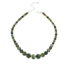 Jay King Green Banded Vetiver Epidote Graduated Bead Necklace, 18"