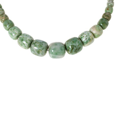 Jay King Sterling Silver Hami Melon Zoisite Bead Necklace 18" .925 Green