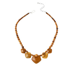 Jay King Sterling Silver Desert Sunset Stone Necklace 18" Australia .925