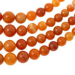 Jay King Sterling Silver Apricot Carnelian Bead Necklace 18" .925 Multistrand
