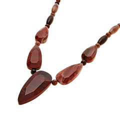 Jay King Sterling Silver Multicolor Petrified Wood Necklace 18" .925