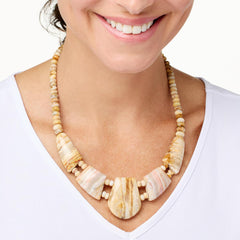 Jay King Sterling Silver Multicolor Banded Agate Necklace 18" Indonesia