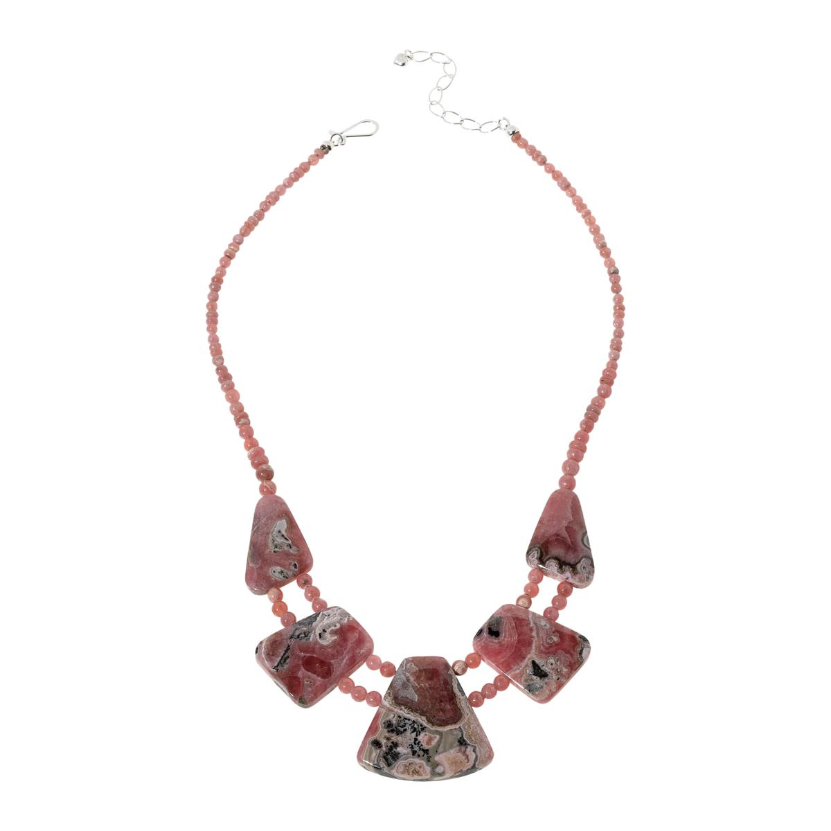 Jay King Sterling Silver Rhodochrosite 18" Necklace