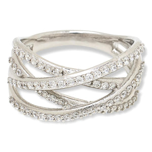 Radiance by Absolute x Katharine McPhee 1.10ctw Pav Crossover Ring, 8
