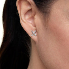 Radiance by Absolute 3.48ctw Heart, and XO Stud Earrings
