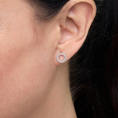 Radiance by Absolute 3.48ctw Heart, and XO Stud Earrings