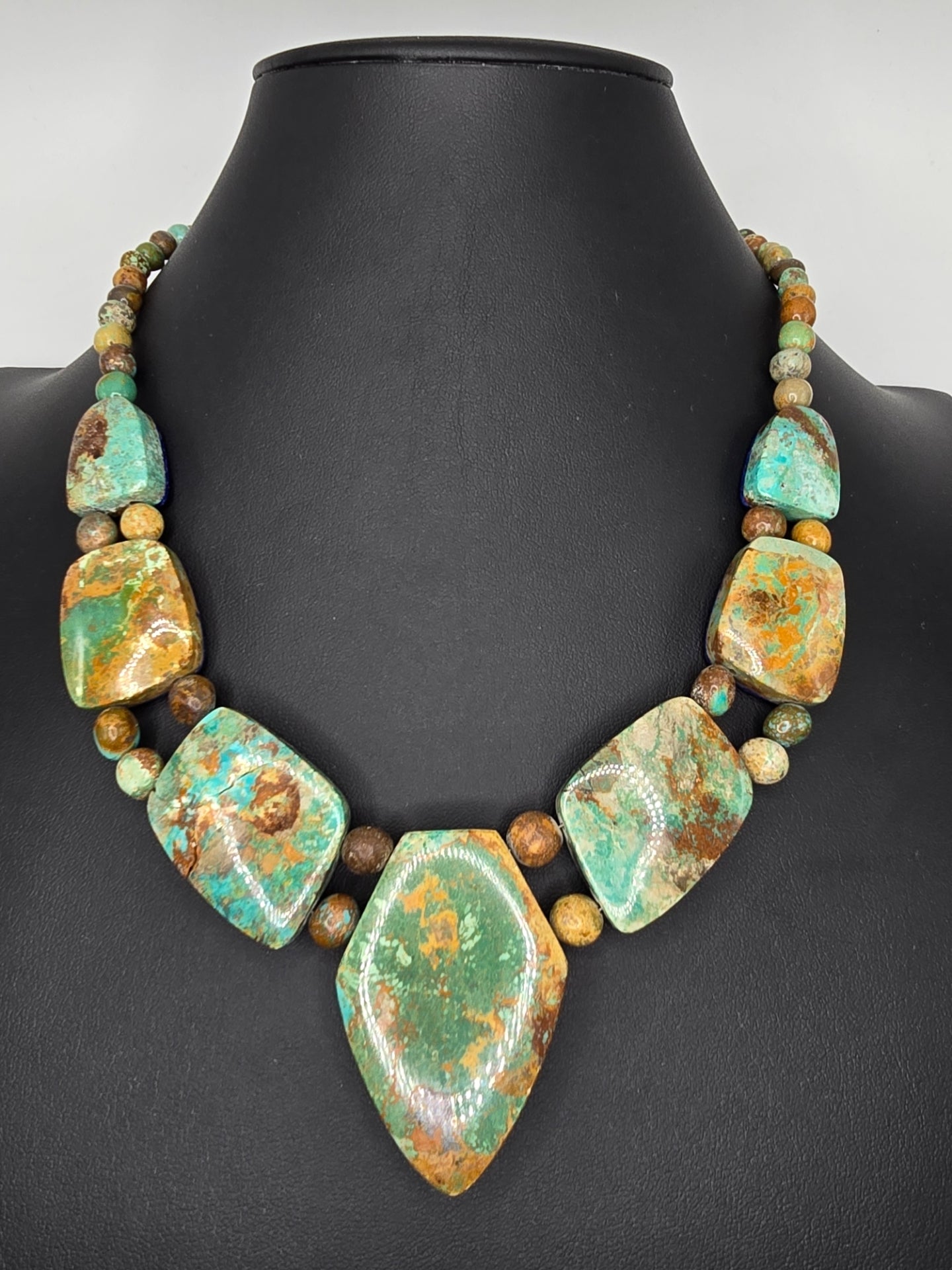 Jay King Sterling Silver Reversible Turquoise & Lapis Necklace 18¼”