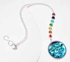 Adorno de cristal plateado brillante Watermoon de Kirks Folly