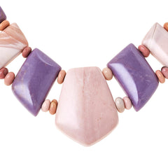Jay King Pink Opal & Purple Phosphosiderite 18â€ Necklace Sterling Silver
