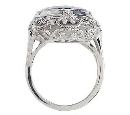 Sterling Drusy & Faceted Crystal Quartz Doublet Ring, Sterling silver , Size 7