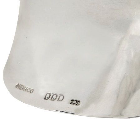Dominique Dinouart Sterling Silver Blue Topaz Bold Cuff Bracelet 6-3/4"