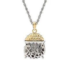Colgante de cristal de Killarney en olla de oro