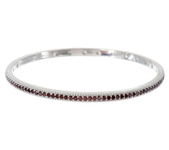 Judith Ripka Sterling 2.10 ct tw Diamonique Bangle Bracelet, 8" Brown