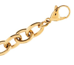 Steel by Design Stainless Steel Goldtone 'Our Father' Prayer Heart Charm Bracelet 7-1/4"