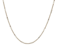 Bronzo Italia 20" White Bronze Solid Station Margherita Necklace
